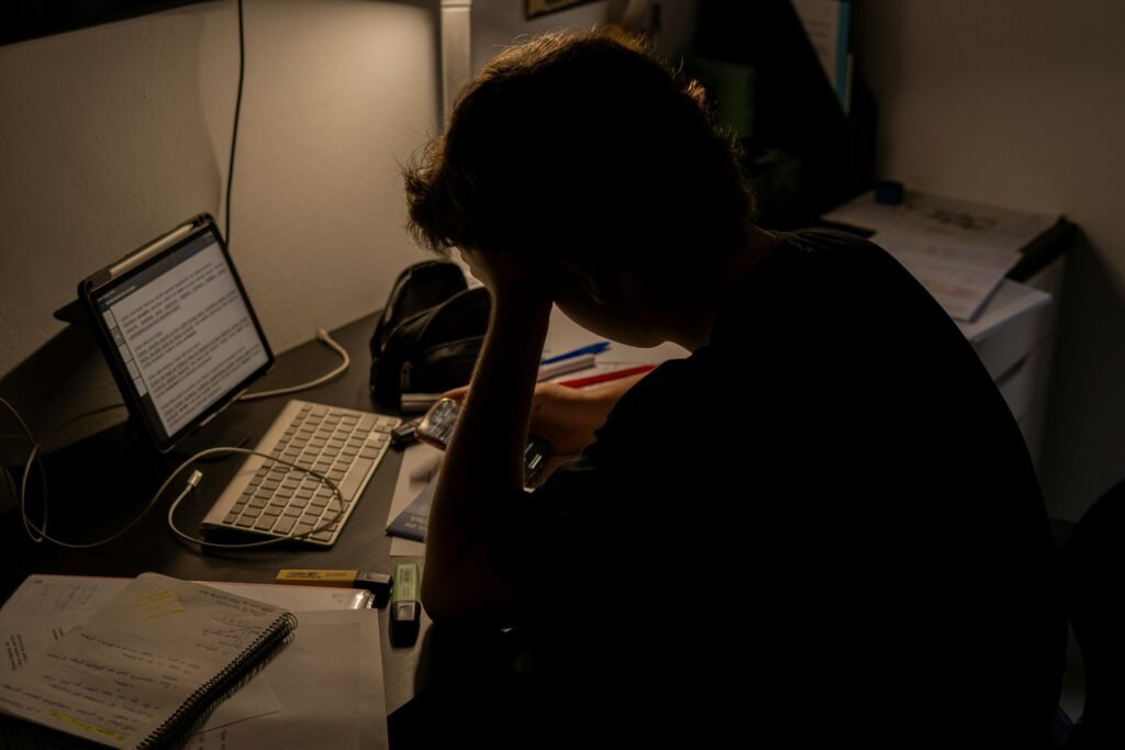 silhouette-of-a-business-owner-working-at-desk. Credit: borja-verbena-T9i7OPSYD-Q-unsplash